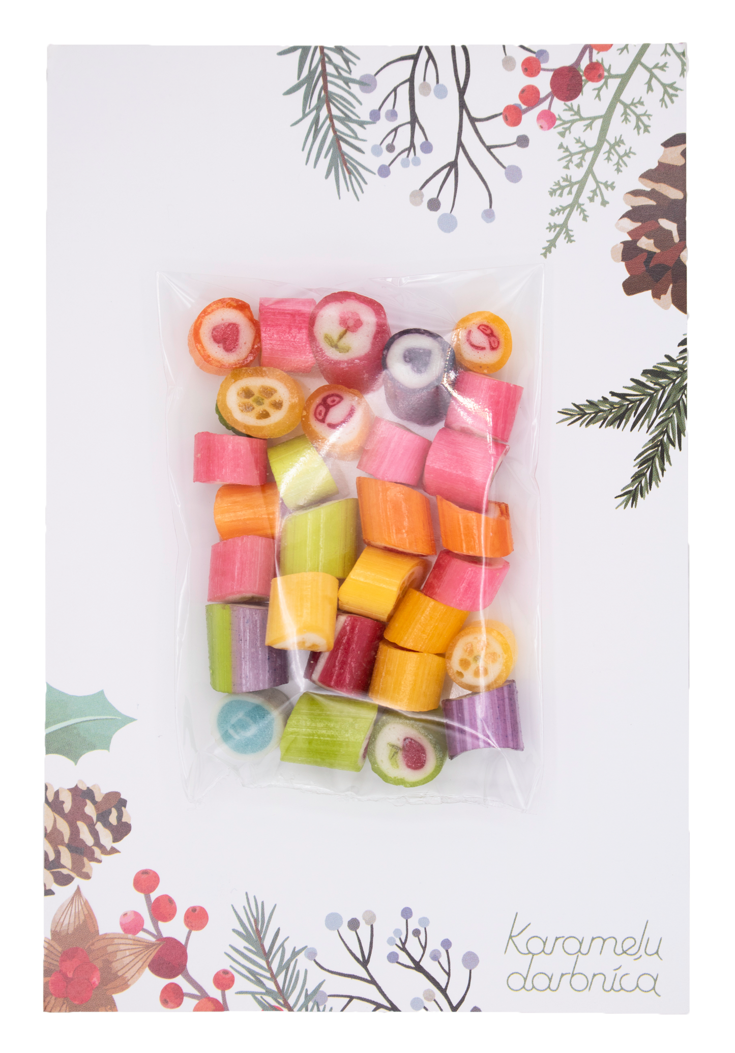 Apsveikuma kartīte "Merry Christmas" - Karameļu darbnīca
