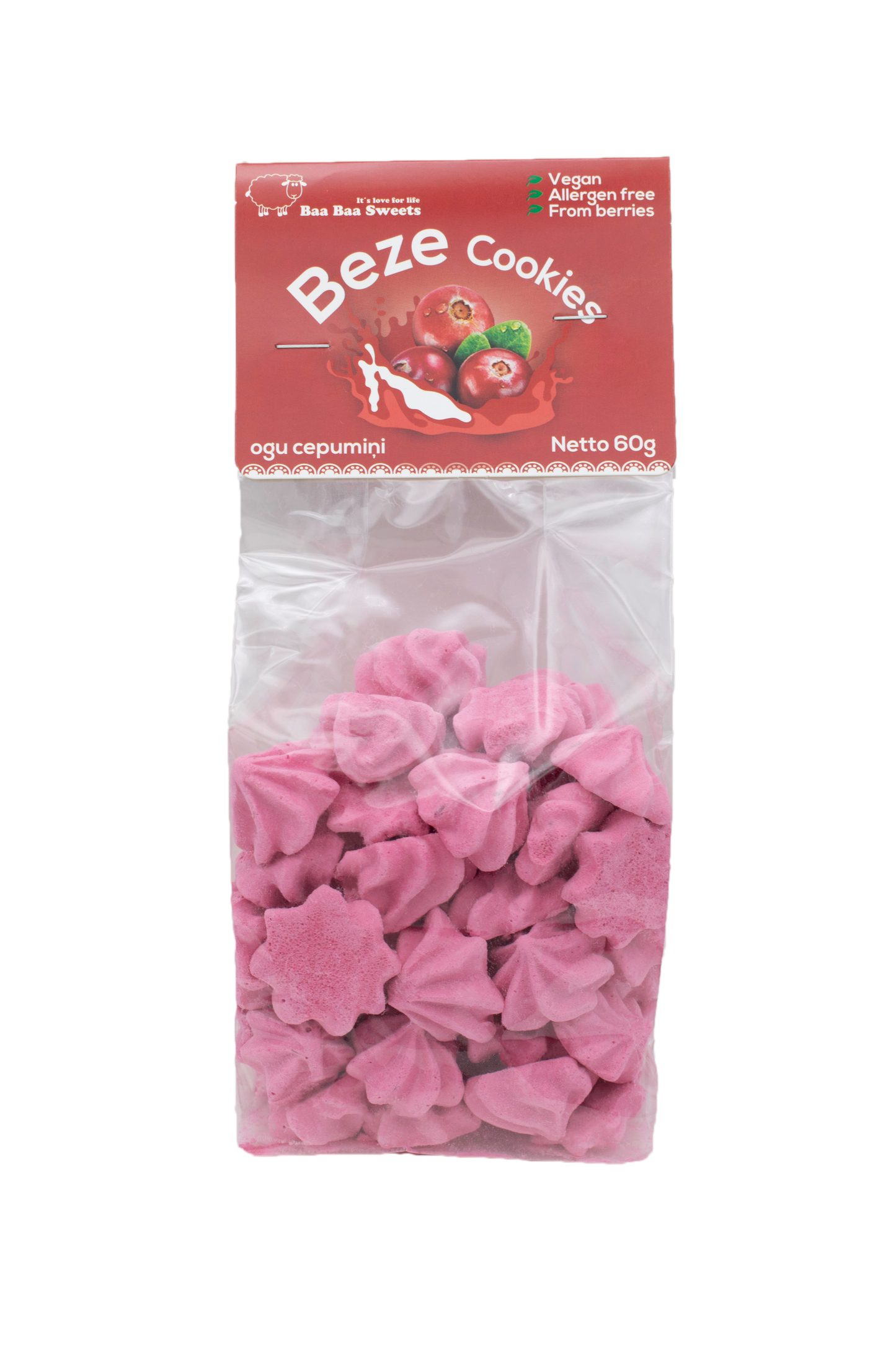 Dzērveņu bezē cepumiņi - Karameļu darbnīca