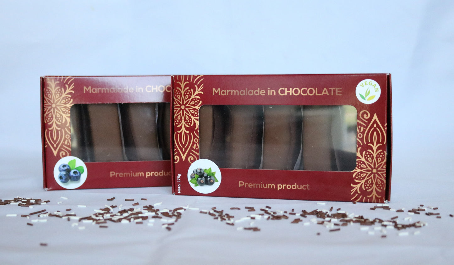 Augļu-ogu marmelāde tumšā šokolādē - Karameļu darbnīca