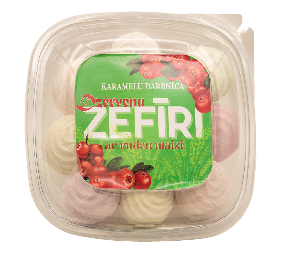 Dzērveņu zefīri ar rudzu maizi - Karameļu darbnīca