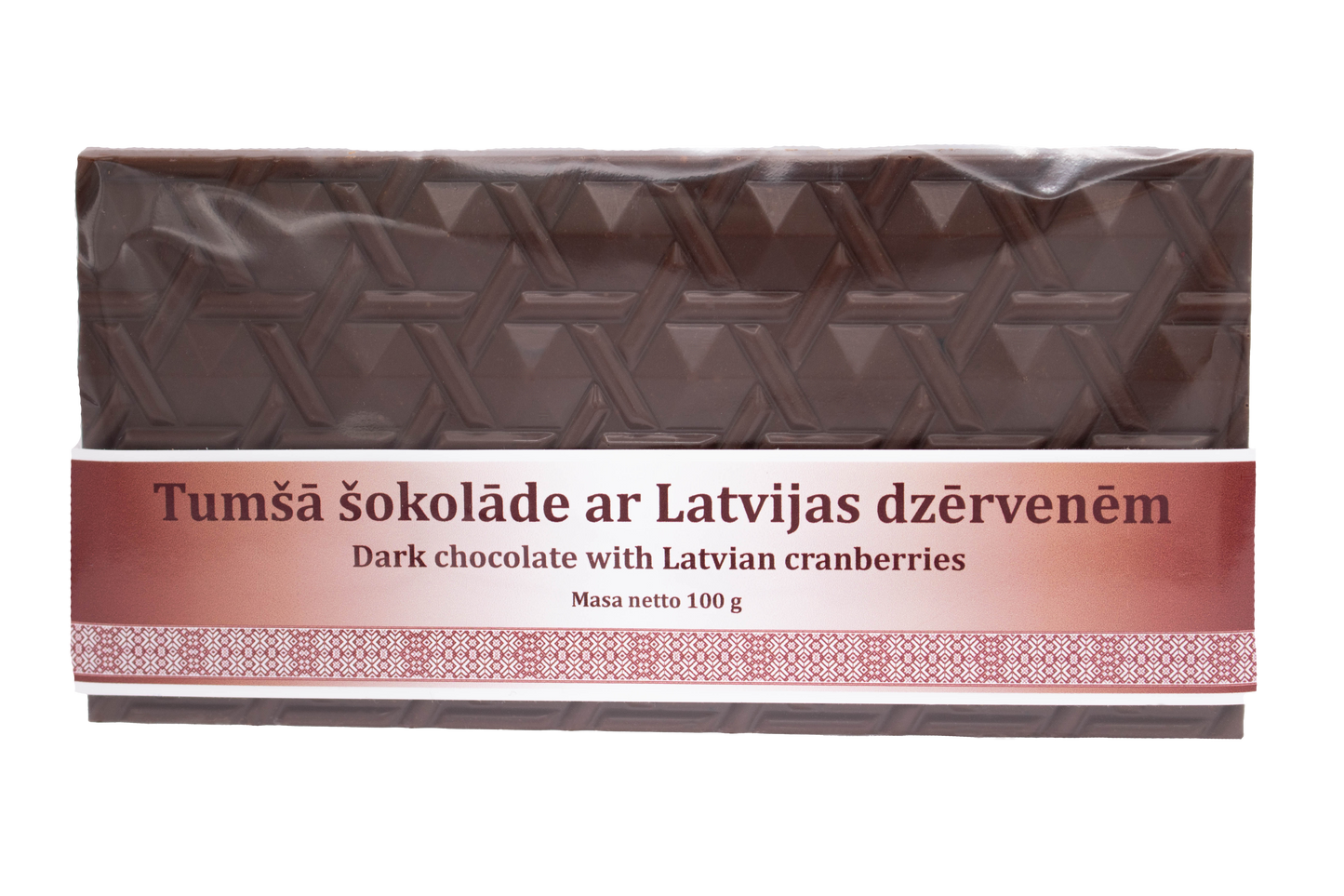 Tumšā šokolāde ar Latvijas dzērvenēm