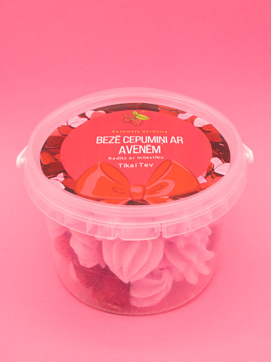 BEZĒ cepumiņi ar avenem - Karameļu darbnīca